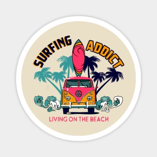 Surfing addict Magnet